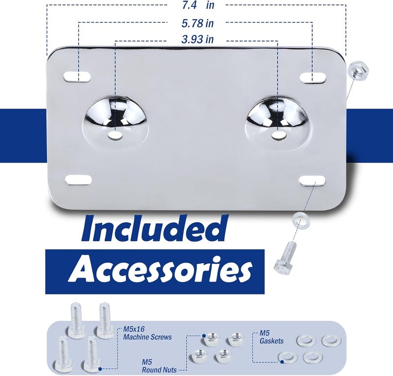 SoCiMa Lay Down License Plate Mount Brackets Fit for 1999-2008 Harley Touring Road Street Electra Glide Models - Image 5